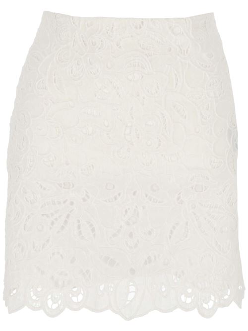 White cotton cut-out floral skirt Isabel Marant | JU0172FAB1J11I20WH